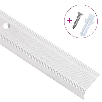 Trapneuzen L-vormig 5 st 90 cm aluminium zilverkleurig