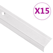 Trapneus L-vormig 90 cm aluminium zilver 15 stuks