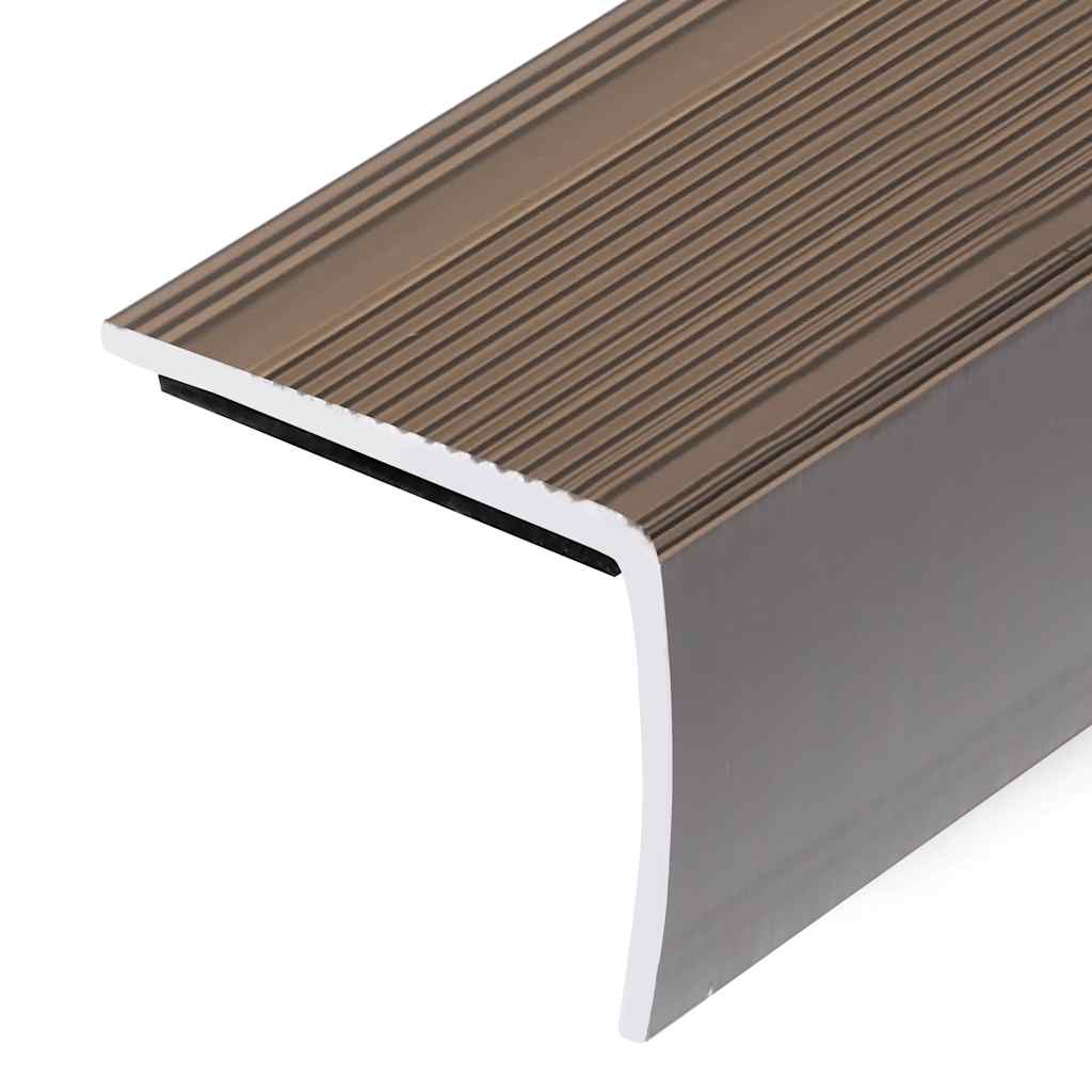 Trapneuzen L-vormig 15 st 90 cm aluminium bruin