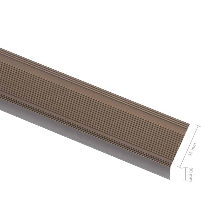 Trapneuzen L-Vormig 5 St 90 Cm Aluminium Tape 90 cm (5 pcs) Bruin