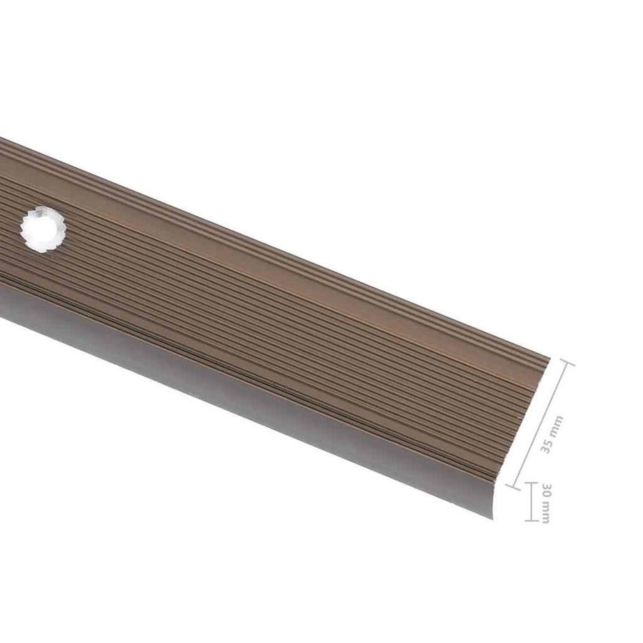 Trapneuzen L-Vormig 15 St 90 Cm Aluminium Bruin