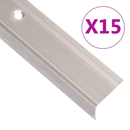 Trapneuzen L-vormig 15 st 90 cm aluminium champagnekleurig