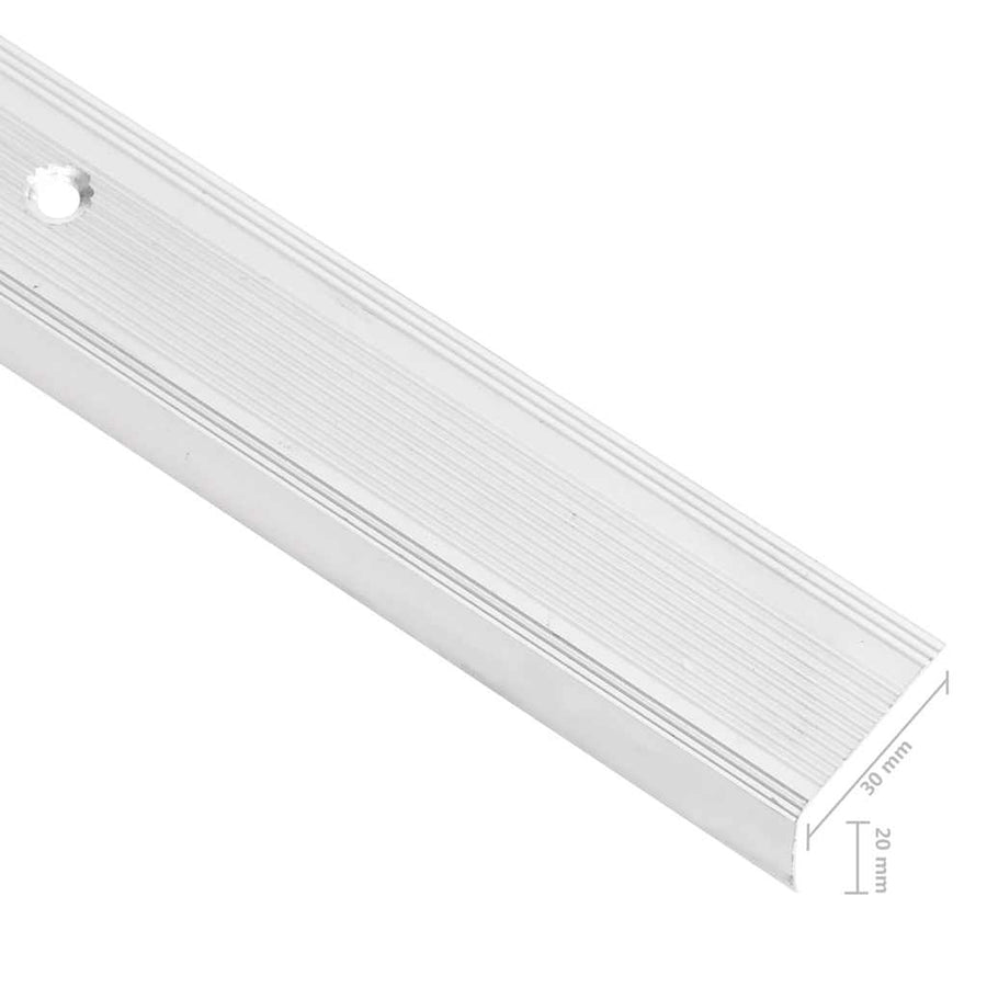Trapneuzen L-Vormig 5 St 100 Cm Aluminium Kleurig Schroeven 100 cm (5 pcs) Zilver