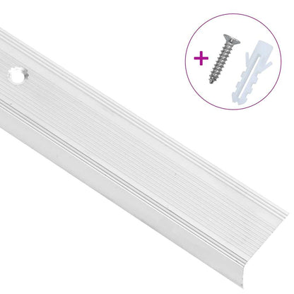 Trapneuzen L-vormig 15 st 100 cm aluminium zilverkleurig