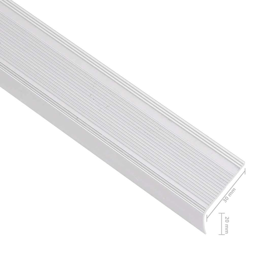 Trapneuzen L-vormig 15 st 100 cm aluminium zilverkleurig