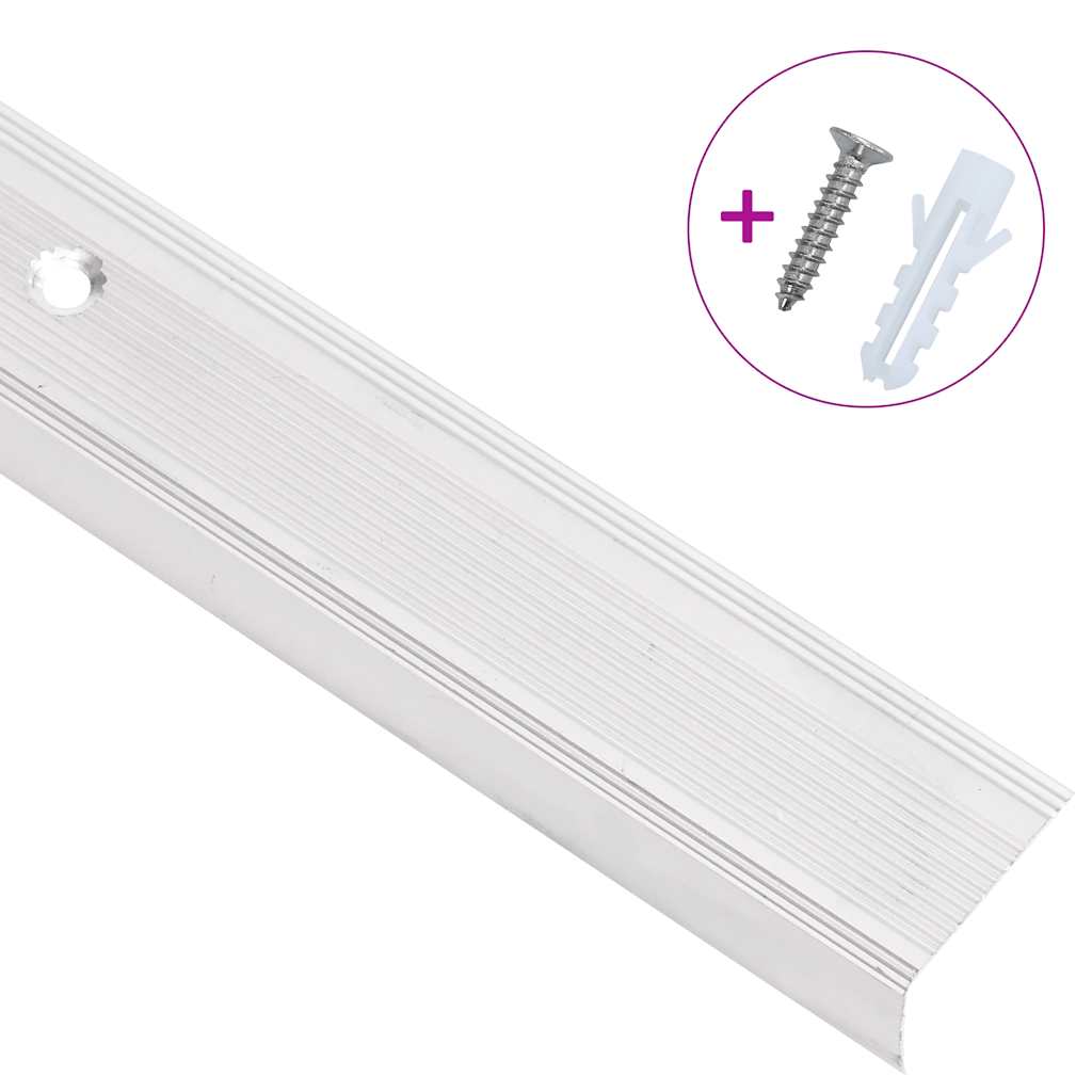 Trapneuzen L-Vormig 5 St 100 Cm Aluminium Zilverkleurig