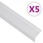 Trapneuzen L-vormig 5 st 100 cm aluminium zilver