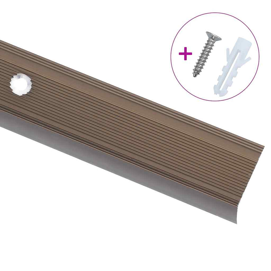 Trapneuzen L-Vormig 15 St 100 Cm Aluminium Bruin