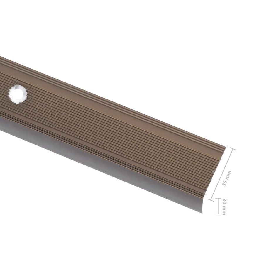 Trapneuzen L-Vormig 5 St 100 Cm Aluminium Schroeven 100 cm (5 pcs) Bruin