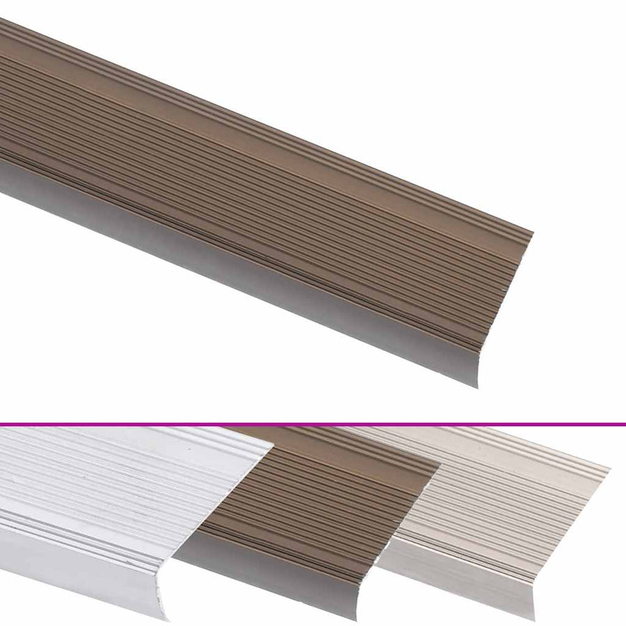 Trapneuzen L-Vormig 15 St 100 Cm Aluminium Bruin