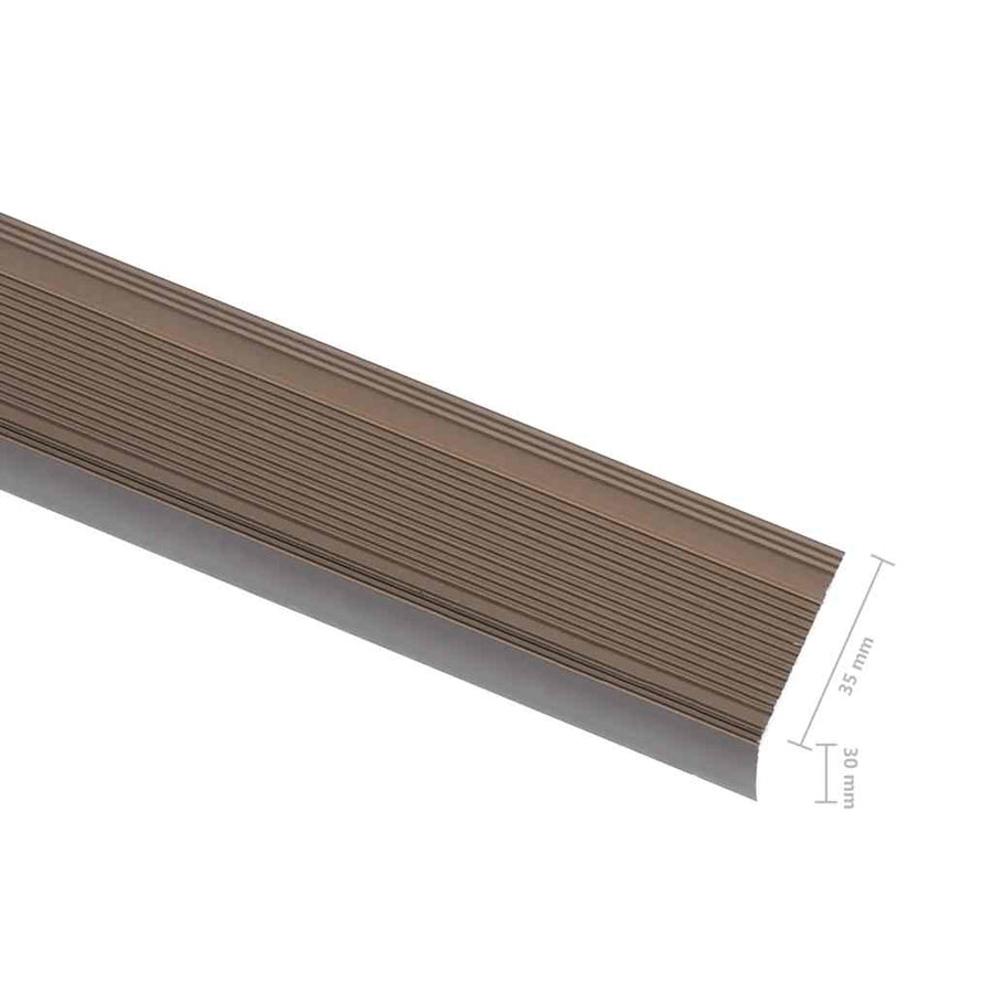 Trapneuzen L-Vormig 15 St 100 Cm Aluminium Bruin