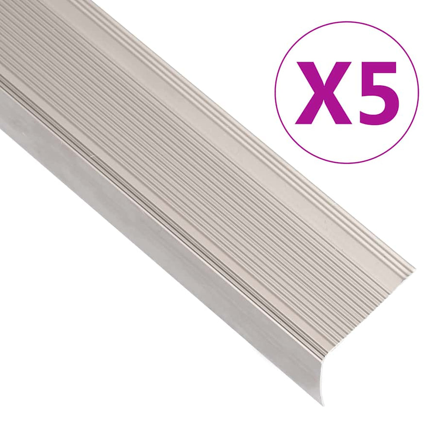 Trapneuzen L-Vormig 5 St 100 Cm Aluminium Kleurig Tape 100 cm (5 pcs) champagne
