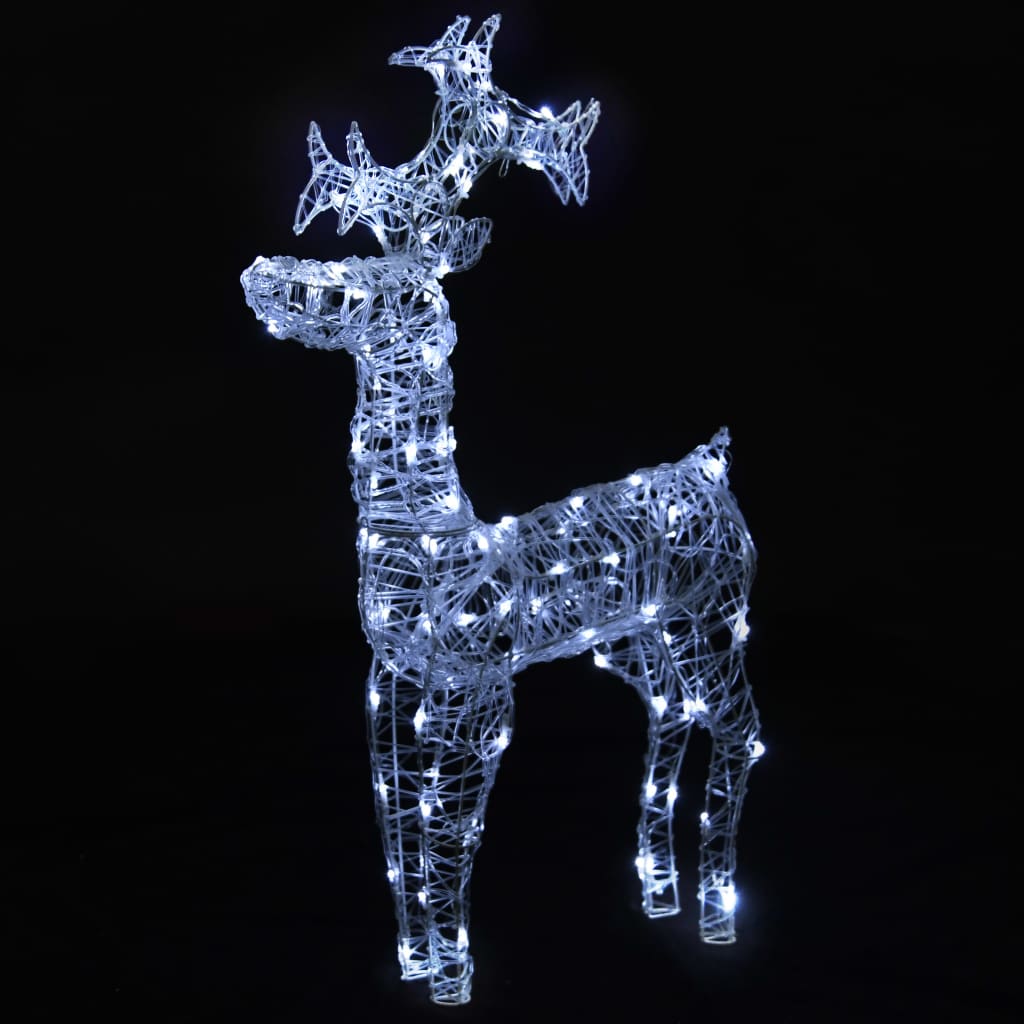Buitenkerstversiering Rendieren 90 Led's 60X16X100 Cm Acryl