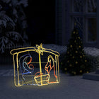 Christmas decoration nativity scene 240 LEDs 116x41x87 cm