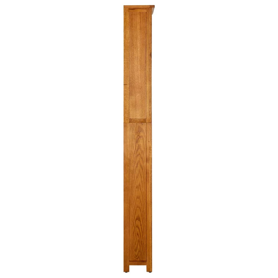 Boekenkast Met 7 Schappen 90X22,5X200 Cm Massief Eikenhout 90 x 22.5 x 200 cm