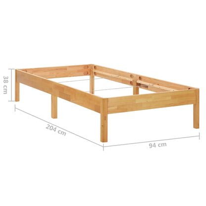 Bedframe massief eikenhout 90x200 cm