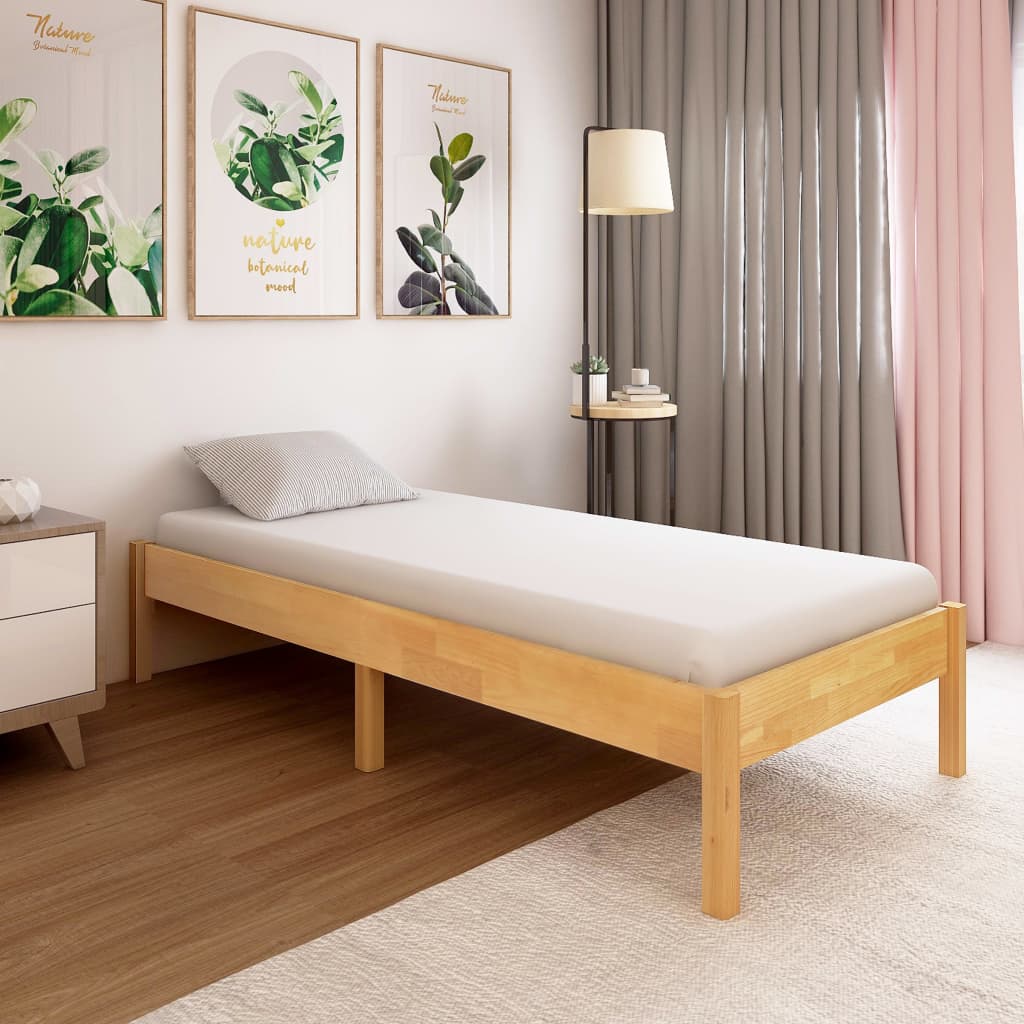 Bedframe massief eikenhout 90x200 cm