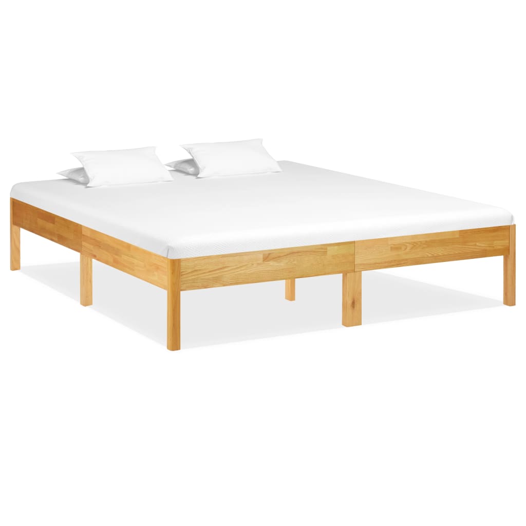 Bedframe Massief Eikenhout 180X200 Cm 180 x 200 cm
