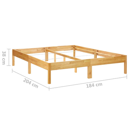 Bedframe Massief Eikenhout 180X200 Cm 180 x 200 cm