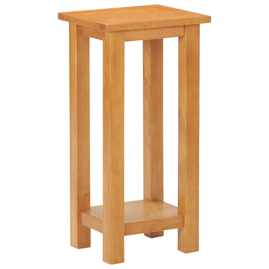 Bijzettafel 27X24X55 Cm Massief Eikenhout