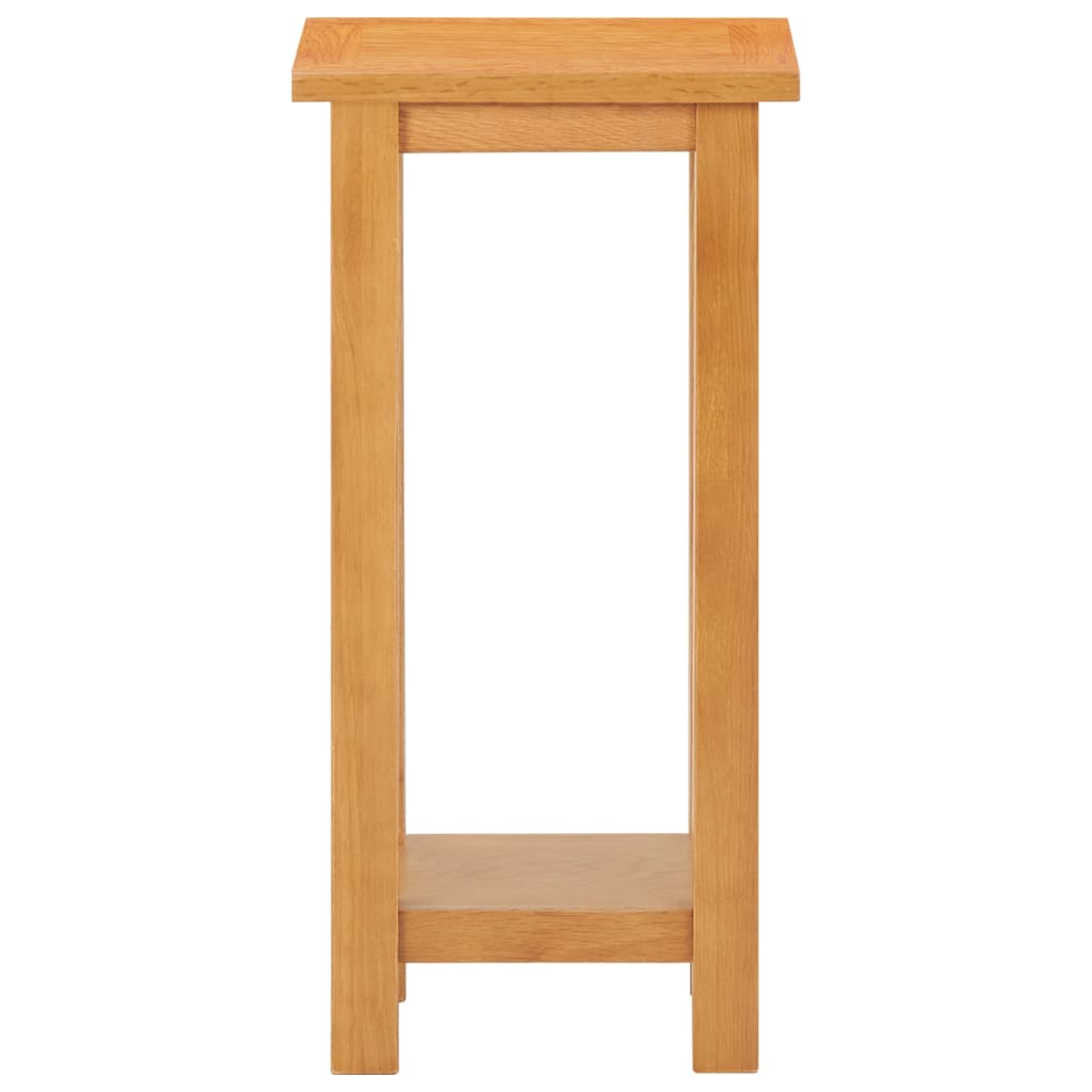 Bijzettafel 27X24X55 Cm Massief Eikenhout