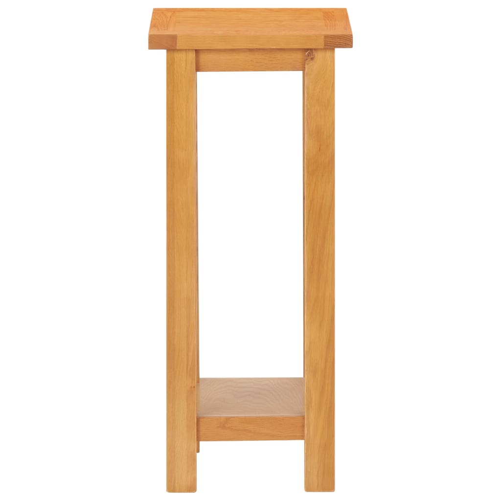 Bijzettafel 27X24X55 Cm Massief Eikenhout