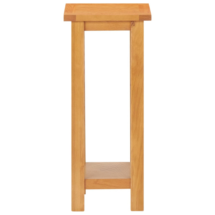 Bijzettafel 27X24X55 Cm Massief Eikenhout