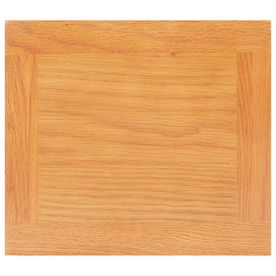 Bijzettafel 27X24X55 Cm Massief Eikenhout