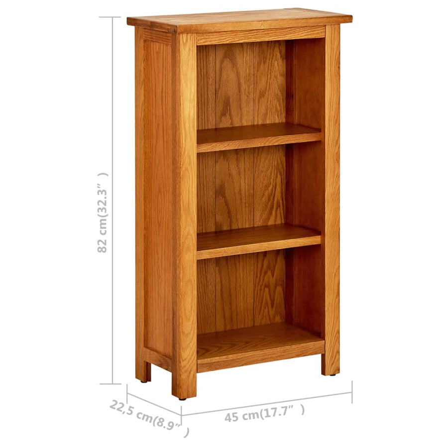 Boekenkast 45X22,5X82 Cm Massief Eikenhout 45 x 22.5 x 82 cm