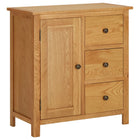 Kast 70x35x75 cm massief eikenhout wandmontage