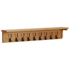 Coat rack 90x16x16 cm solid oak wood