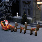 Opblaasbare kerstman met rendieren 490 cm LED