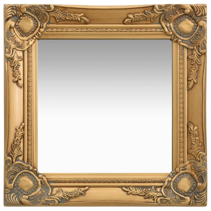 Wandspiegel Barok Stijl Kleurig 40 x 40 cm Goud