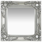 Wall mirror baroque style 40x40 cm silver-colored