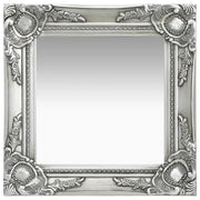 Wandspiegel 40x40 cm zilver hout