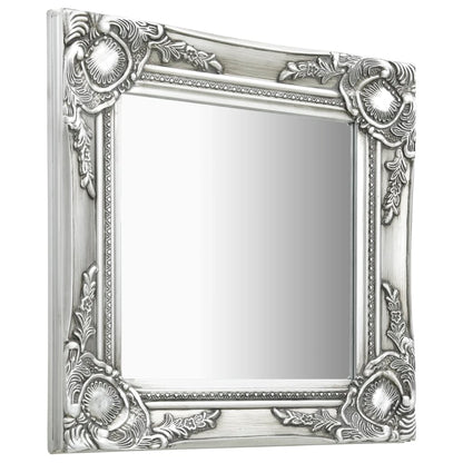 Wandspiegel Barok Stijl Kleurig 40 x 40 cm Zilver