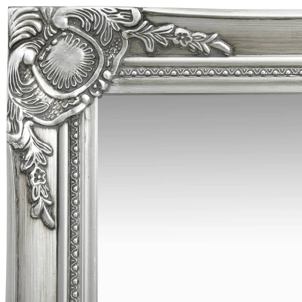Wandspiegel Barok Stijl Kleurig 40 x 40 cm Zilver