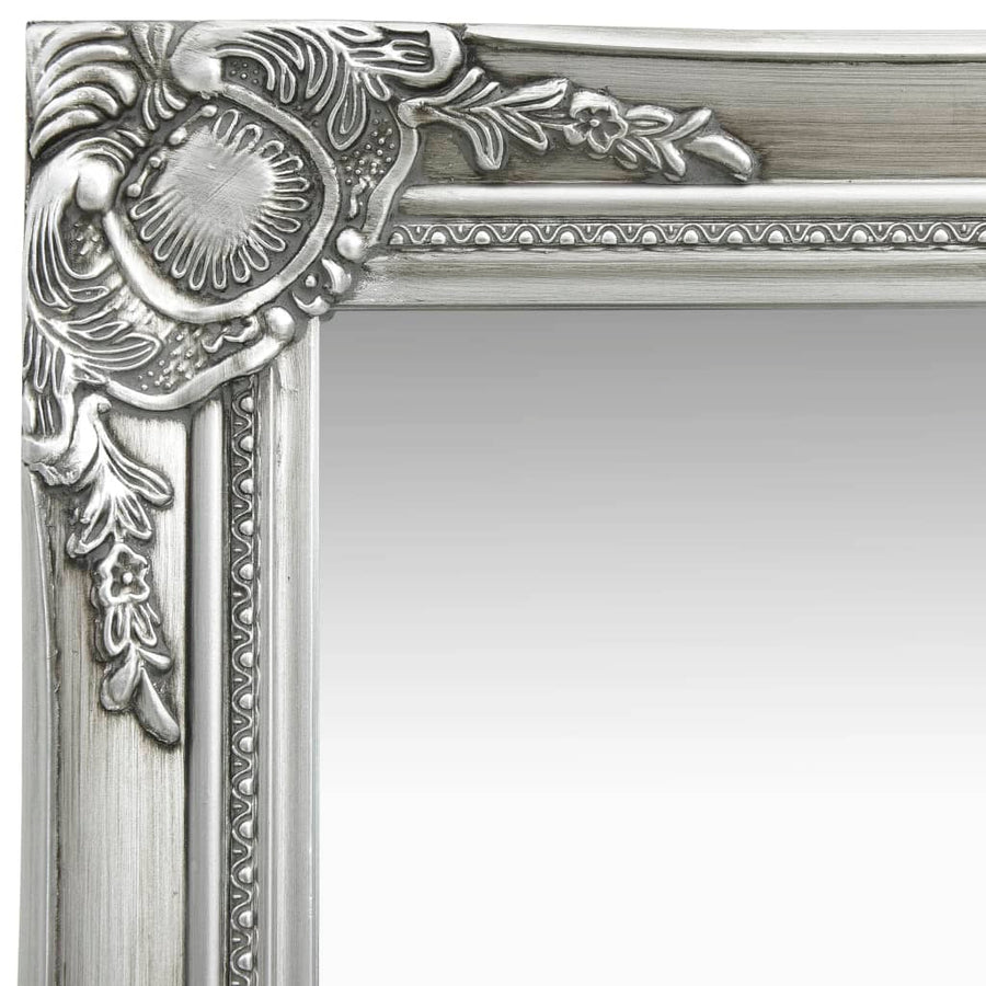 Wandspiegel Barok Stijl Kleurig 40 x 40 cm Zilver