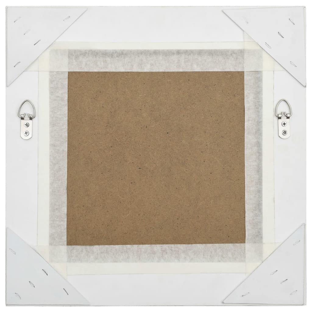 Wandspiegel Barok Stijl Kleurig 40 x 40 cm Zilver