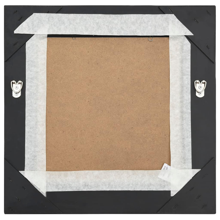 Wandspiegel Barok Stijl 40 x 40 cm Zwart
