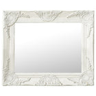 Wall mirror baroque style 50x40 cm white