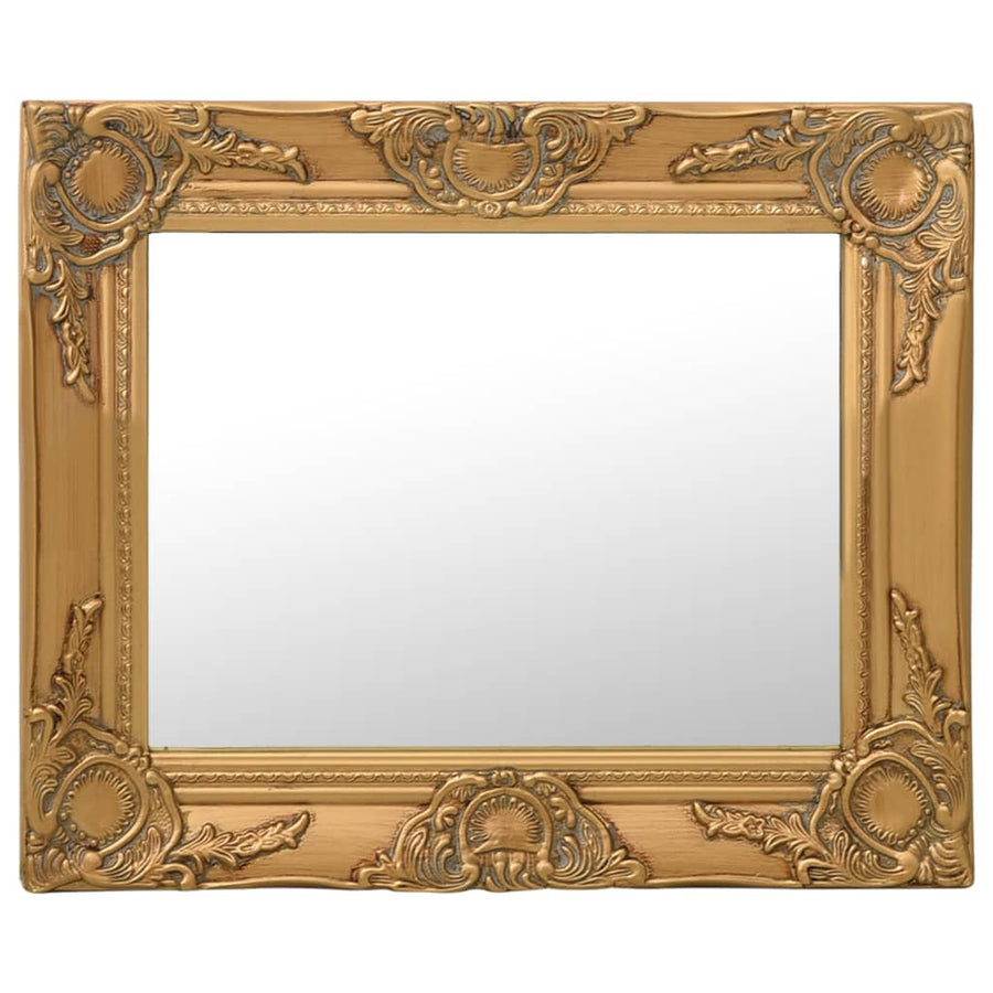 Wandspiegel Barok Stijl Kleurig 50 x 40 cm Goud