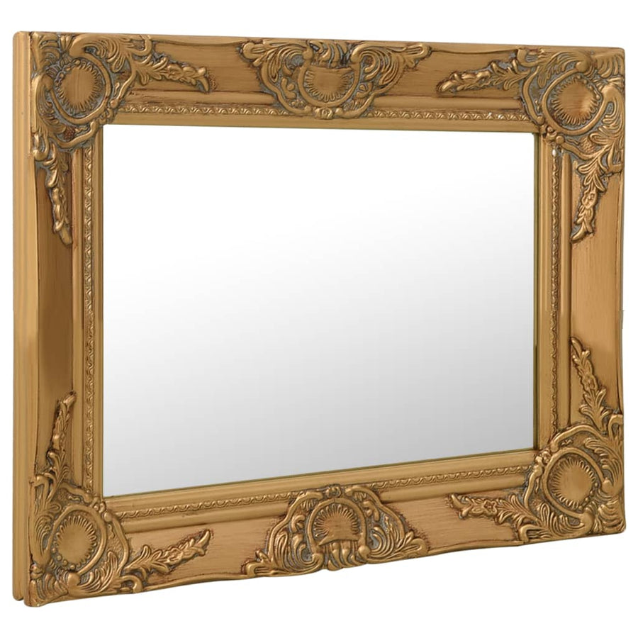 Wandspiegel Barok Stijl Kleurig 50 x 40 cm Goud