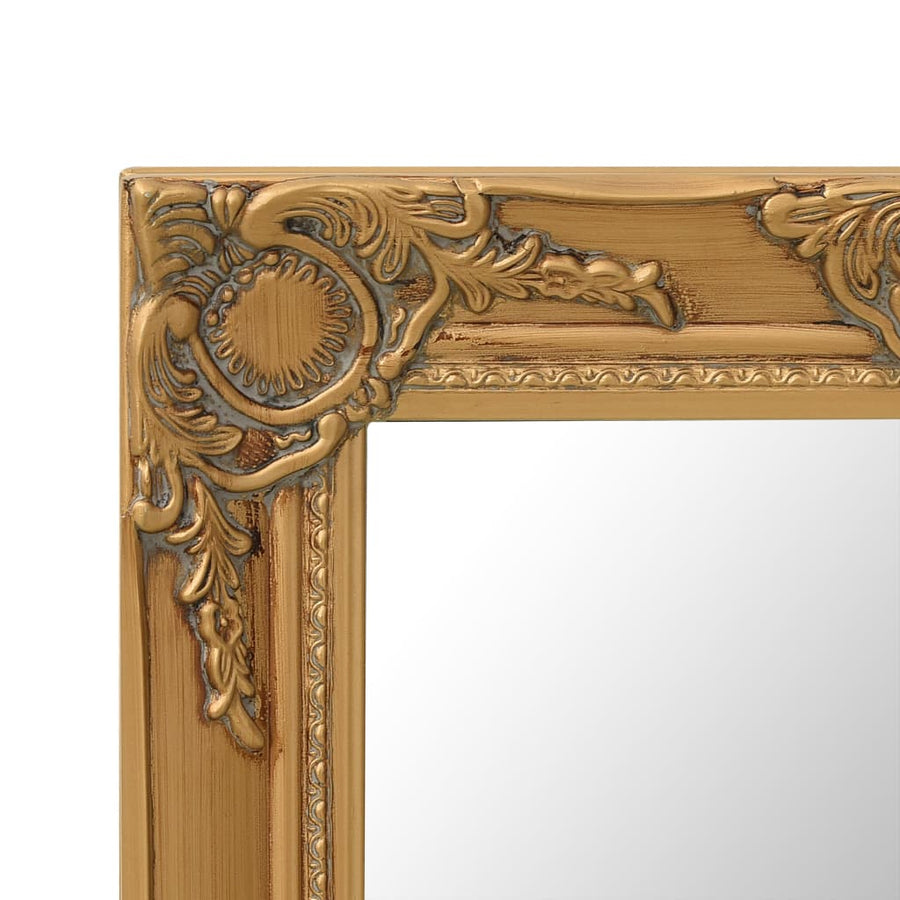 Wandspiegel Barok Stijl Kleurig 50 x 40 cm Goud