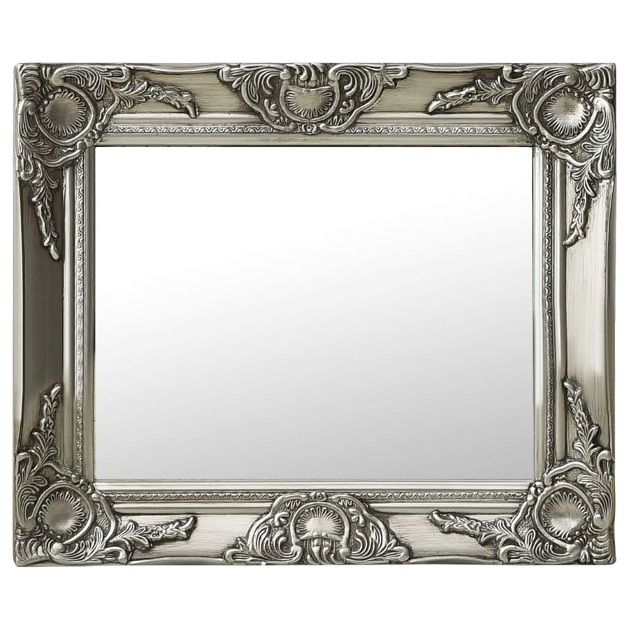 Wandspiegel Barok Stijl Kleurig 50 x 40 cm Zilver