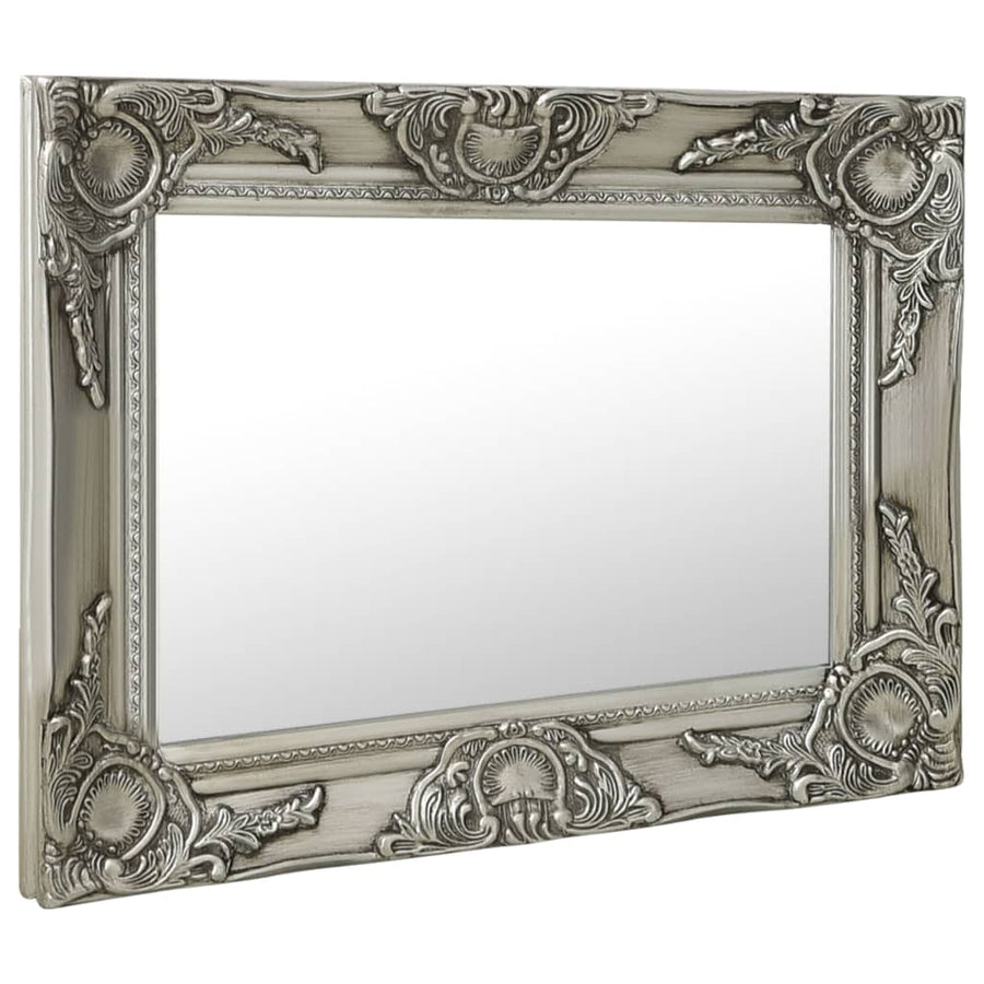 Wandspiegel Barok Stijl Kleurig 50 x 40 cm Zilver