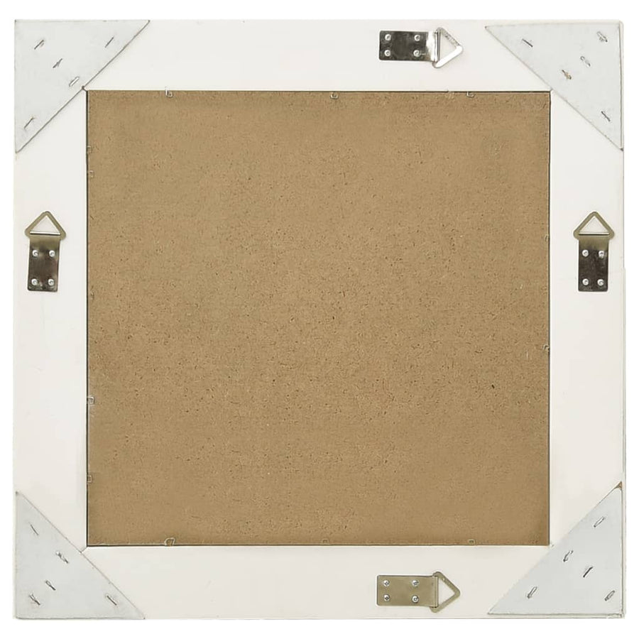 Wandspiegel Barok Stijl 50 x 50 cm Wit
