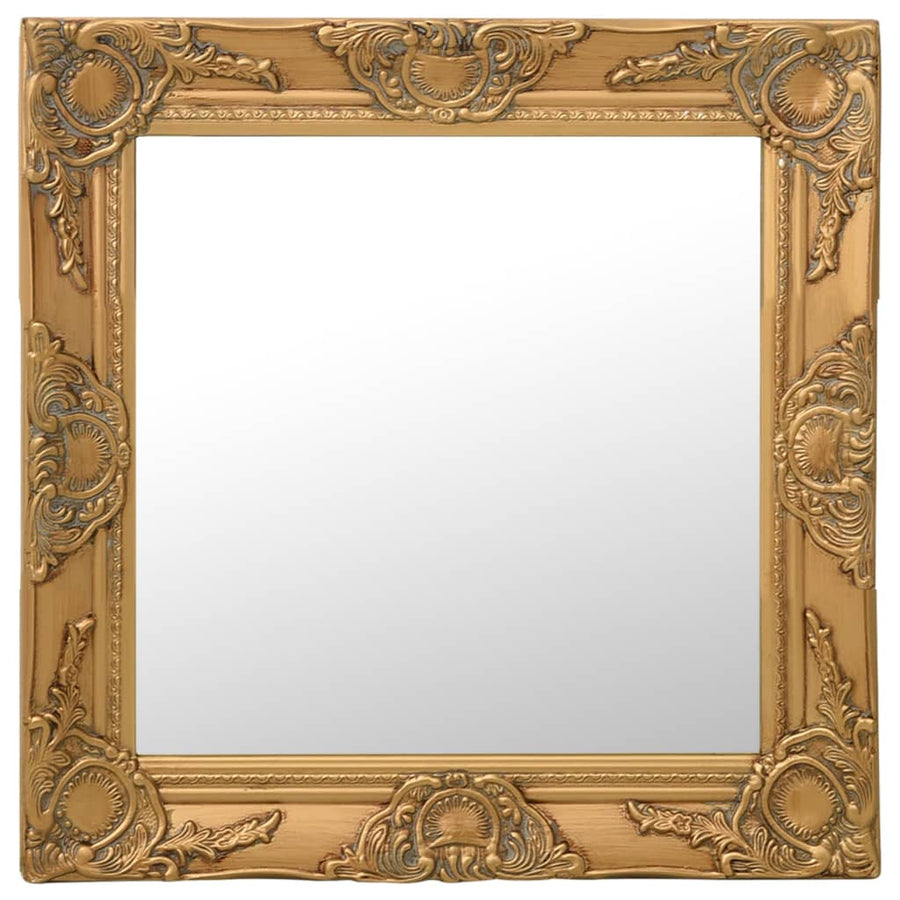 Wandspiegel Barok Stijl Kleurig 50 x 50 cm Goud