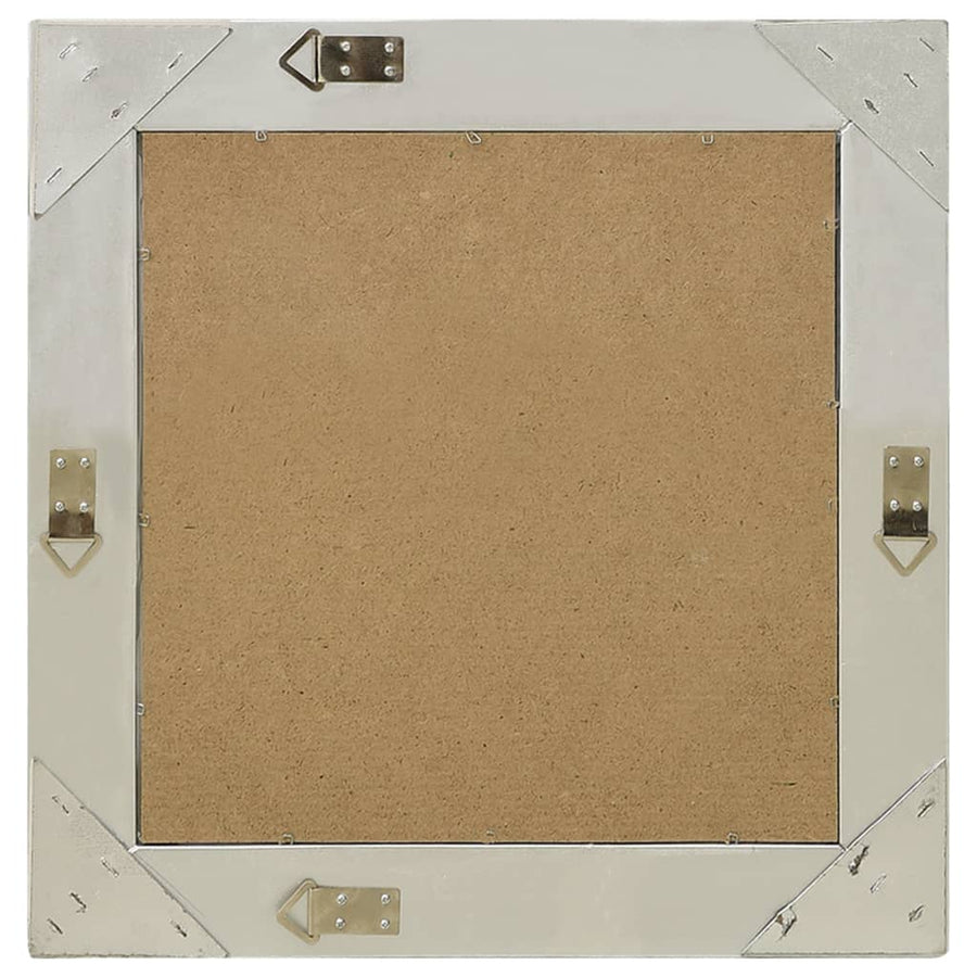 Wandspiegel Barok Stijl Kleurig 50 x 50 cm Zilver