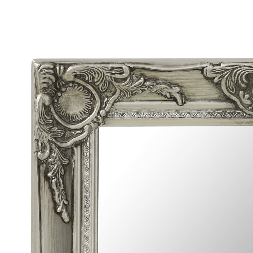 Wandspiegel Barok Stijl Kleurig 50 x 50 cm Zilver